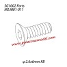 Pinecone Model SG-1002 / SG-1002SE RC Car Parts M01-011 Hexagon socket countersunk head tapping screw (φ2.6x6mm KB)