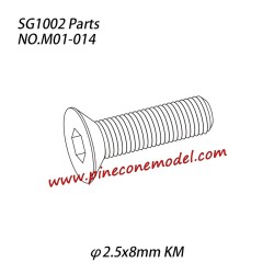 M01-014 Hexagon socket countersunk head tapping screw (φ2.5x8mm KM) Parts For SG1002 / SG1002SE SG-RC Car