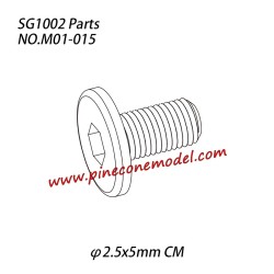 M01-015 Hexagon socket short flat head machine screw (φ2.5x5mm CM) Parts For SG1002 / SG1002SE SG-RC Car