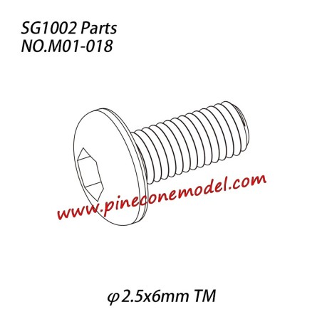 M01-018 Hexagon socket button head machine screw (φ2.5x6mm TM) Parts For SG1002 / SG1002SE SG-RC Car