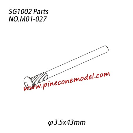 M01-027 Hexagon socket button head half threaded tapping screw (φ3.5x43mm) Parts For SG1002 / SG1002SE SG-RC Car