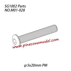 M01-028 Hexagon socket round head machine screw (φ5x20mm PM) Parts For SG1002 / SG1002SE SG-RC Car