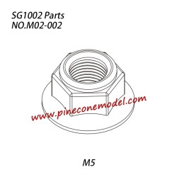 M02-002 Hex flanged nylon insert lock nut (M5) Parts For SG1002 / SG1002SE SG-RC Car