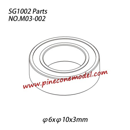 M03-002 Ball bearing (φ6xφ10x3mm) Parts For Pinecone Forest SG1002 / SG1002SE RC Truck