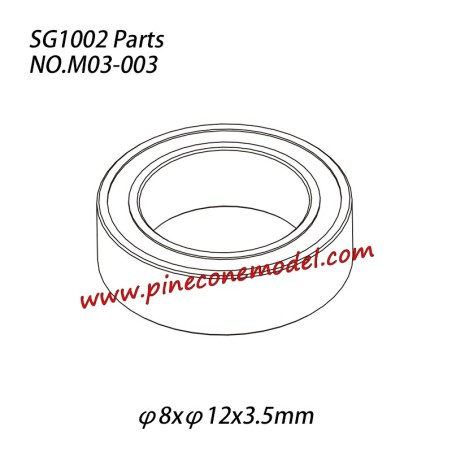 M03-003 Ball bearing (φ8xφ12x3.5mm) Parts For Pinecone Forest SG1002 / SG1002SE RC Truck