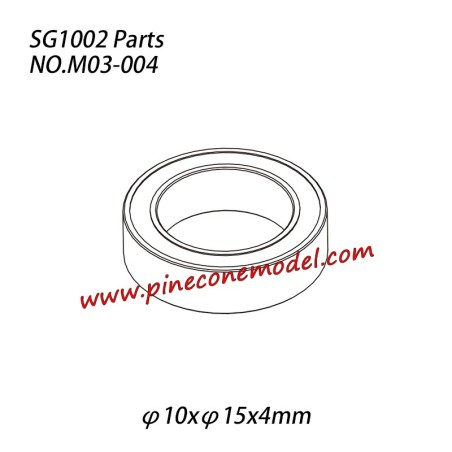 M03-004 Ball bearing (φ10xφ15x4mm) Parts For Pinecone Forest SG1002 / SG1002SE RC Truck