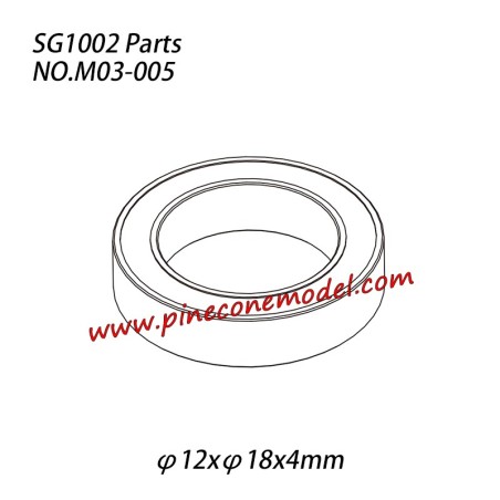 M03-005 Ball bearing (φ12xφ18x4mm) Parts For Pinecone Forest SG1002 / SG1002SE RC Truck