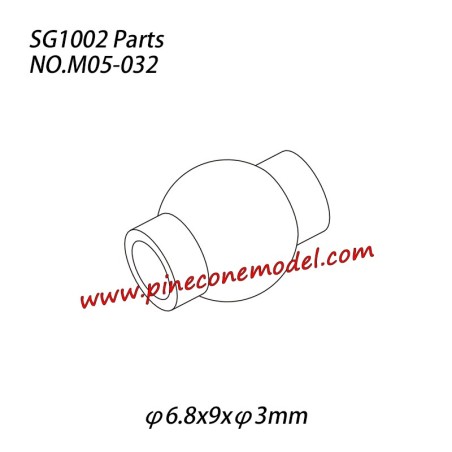 M05-032 Hollow ball (φ6.8x9xφ3mm) Parts For Pinecone Forest SG1002 / SG1002SE RC Truck