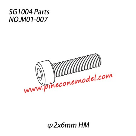M01-007 (φ2x6mm HM) Hexagon socket head cap machine screw Parts For SG1004 SG-RC Car