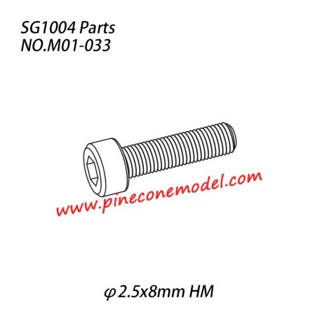 M01-033 (φ2.5x8mm HM) Hexagon socket head cap machine screw Parts For SG1004 SG-RC Car