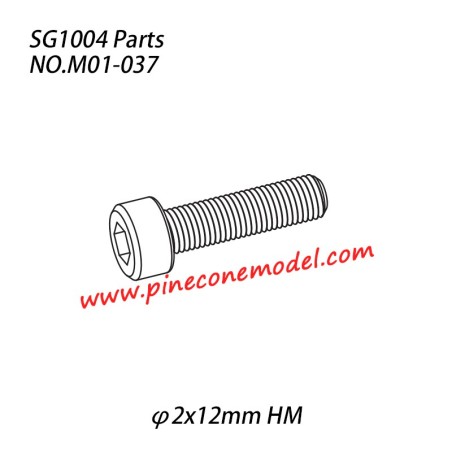 M01-037 (φ2x12mm HM) Hexagon socket head cap machine screw Parts For SG1004 SG-RC Car