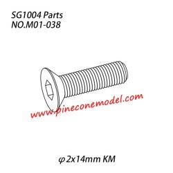 M01-038 (φ2x14mm KM) Hexagon socket countersunk head tapping screw Parts For SG1004 SG-RC Car