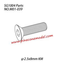 M01-039 (φ2.5x8mm KM) Hexagon socket countersunk head tapping screw Parts For SG1004 SG-RC Car