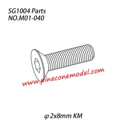 M01-040 (φ2x8mm KM) Hexagon socket countersunk head tapping screw Parts For SG1004 SG-RC Car