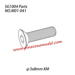 M01-041 (φ3x8mm KM) Hexagon socket countersunk head tapping screw Parts For SG1004 SG-RC Car