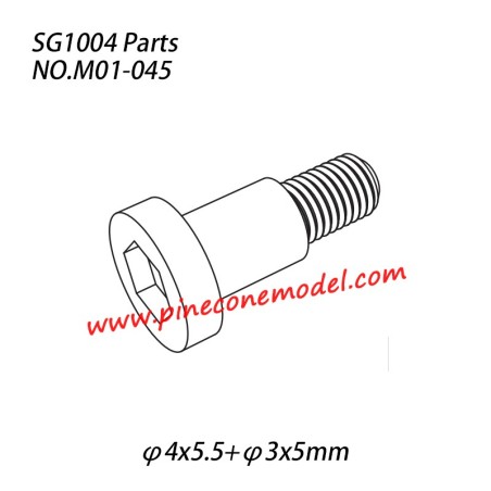 M01-045 (φ4x5.5, +φ3x5mm) Hexagon socket button head shouider machine screw Parts For SG1004 SG-RC Car