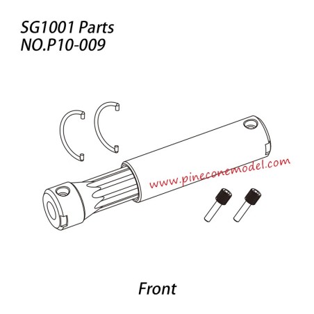 P10-009 Front center driver shaft set Parts For Pinecone Model SG-1001 / SG-1001SE 1/10 RC Car