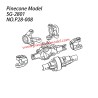P28-008 Front axle housing Kit Parts For Pinecone Model SG2801 RC Car