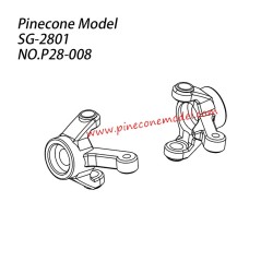P28-008 Front axle housing Kit Parts For Pinecone Model SG2801 RC Car Steering wheel seat (L+R)
