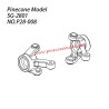 P28-008 Front axle housing Kit Parts For Pinecone Model SG2801 RC Car Steering wheel seat (L+R)