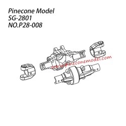 P28-008 Front axle housing Kit Parts For Pinecone Model SG2801 RC Car Front axle housing