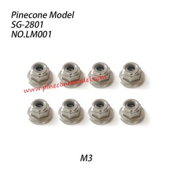 LM001 (M3) Hexagon Lock Nut Parts For SG-RC SG2801 RC Car