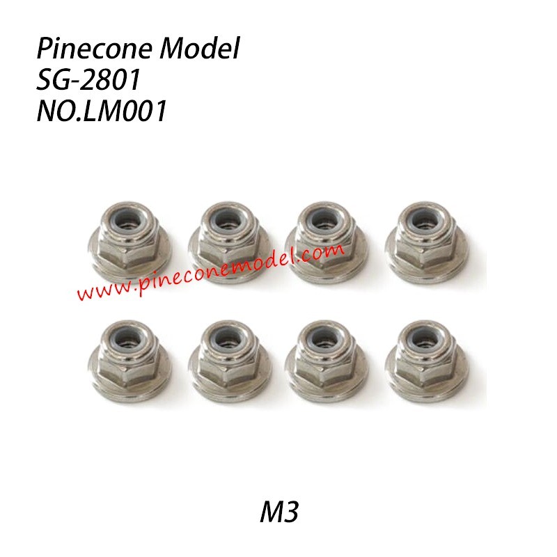 LM001 (M3) Hexagon Lock Nut Parts For SG-RC SG2801 RC Car LM001 (M3) Hexagon Lock Nut Parts For SG-RC SG2801 RC Car