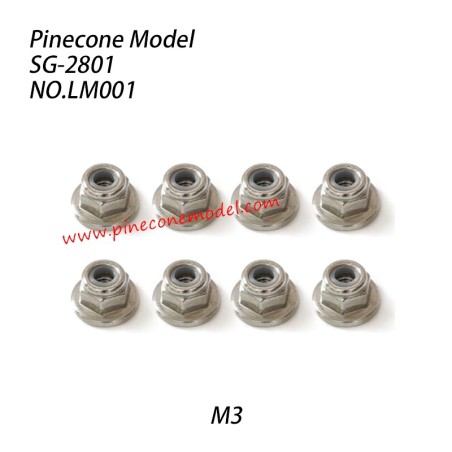 LM001 (M3) Hexagon Lock Nut Parts For SG-RC SG2801 RC Car