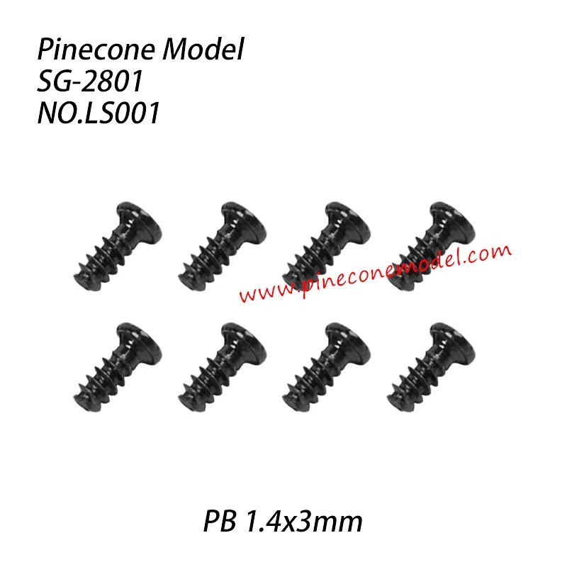 LS001 Cross round head self-tapping screw (PB 1.4x3mm) Parts For Pinecone Model SG2801 RC Car LS001 Cross round head self-tapping screw (PB 1.4x3mm) Parts For Pinecone Model SG2801 RC Car