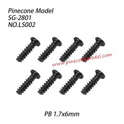 LS002 Cross round head self tapping screw (PB 1.7x6mm) Parts For SG-RC SG2801