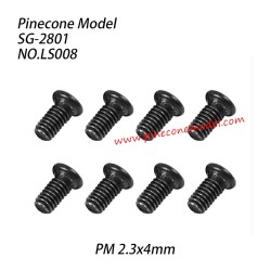 LS008 Cross round head machine screw (PM 2.3x4mm) Parts For SG-RC SG2801