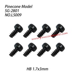 LS009 Cross cup head self tapping screw (HB 1.7x3mm) Parts For SG-RC SG2801