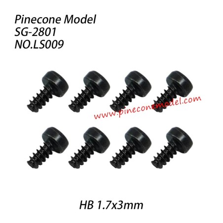 LS009 Cross cup head self tapping screw (HB 1.7x3mm) Parts For SG-RC SG2801