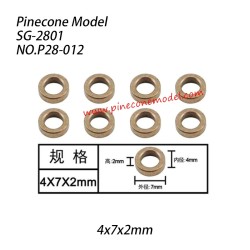 P28-012 (4x7x2mm) Bushing Parts For Pinecone Model SG2801 RC Car