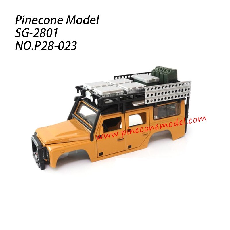 P28-023 Shell assembly Parts For Pinecone Model SG2801 RC Car Yellow