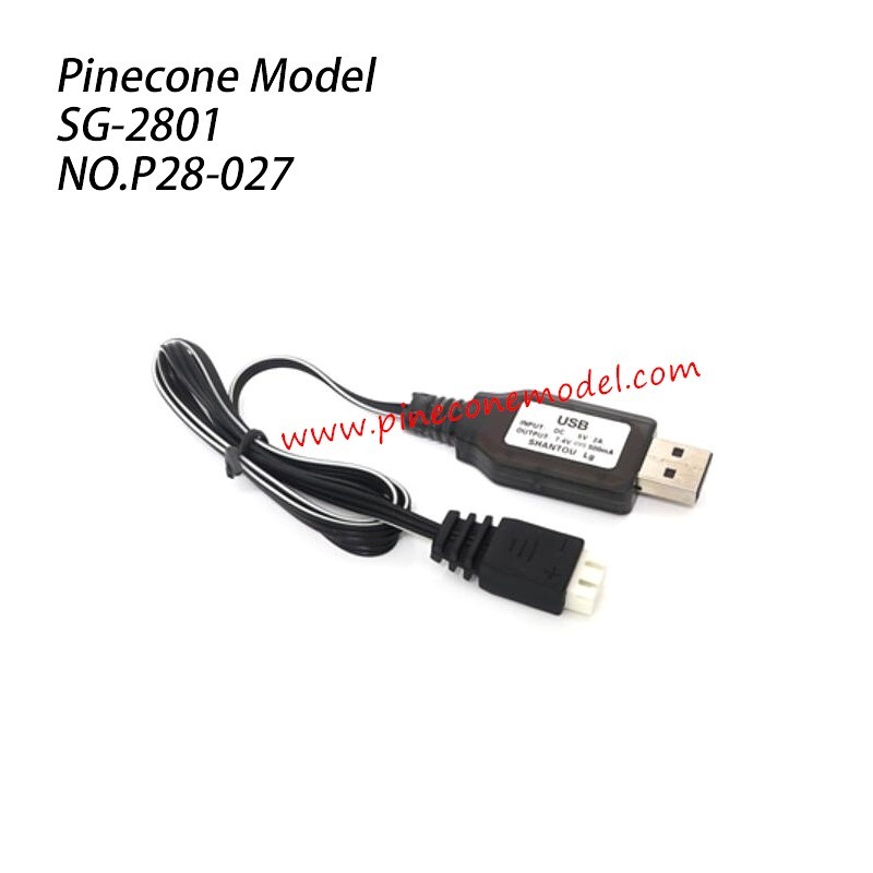 P28-027 USB charging cable Parts For Pinecone Model SG2801 RC Car P28-027 USB charging cable Parts For Pinecone Model SG2801 RC Car