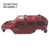 GK080-3 Car Shell 2 Parts For Pinecone Model SG2403 RC Truck