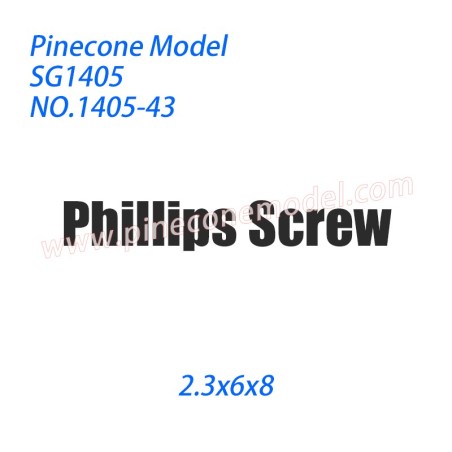 1405-43 Phillips screw (2.3x6x8) Parts For Pinecone Model SG-1405 RC Truck