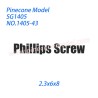 1405-43 Phillips screw (2.3x6x8) Parts For Pinecone Model SG-1405 RC Truck