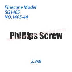 1405-44 Phillips screw (2.3x8) Parts For Pinecone Model SG-1405 RC Truck