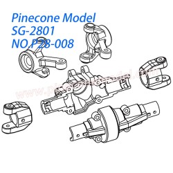 P28-008 Front axle housing Kit Parts For Pinecone Model SG2801 RC Car