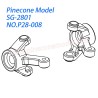 P28-008 Steering wheel seat (L+R) Parts For Pinecone Model SG2801 RC Car