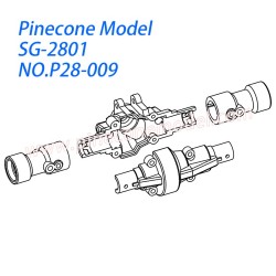 P28-009 Rear axle housing Parts For Pinecone Model SG2801 RC Car