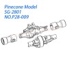 P28-009 Rear axle housing Parts For Pinecone Model SG2801 RC Car
