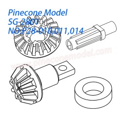 P28-010,011,014 Front and rear axle drive gear sets Parts For Pinecone Model SG2801 RC Car