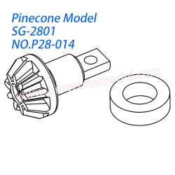 P28-014 Active bevel gear with sleeve Parts For Pinecone Model SG2801 RC Car