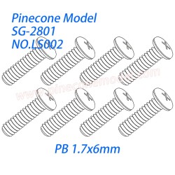 LS002 Cross round head self tapping screw (PB 1.7x6mm) Parts For SG-RC SG2801