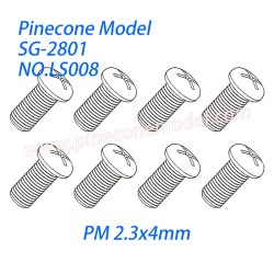 LS008 Cross round head machine screw (PM 2.3x4mm) Parts For SG-RC SG2801
