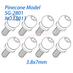 LS013 Hexagon socket head single ball screw (3.8x7mm) Parts For SG-RC SG2801