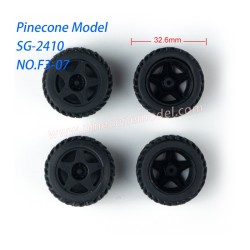 F3-07 Wheel & Tire Set Parts For Pinecone Model SG2410 RC Car